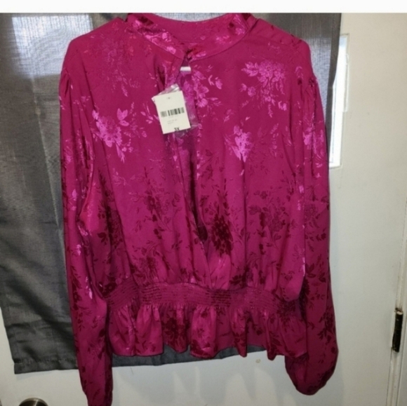 🍁🍂Nwt Forever 21 fuschia satin blouse 3x - Picture 3 of 3